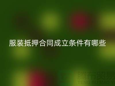 服装抵押合同成立条件有哪些规定和要求@乐玩手机网页版登录入口库存布料厂家