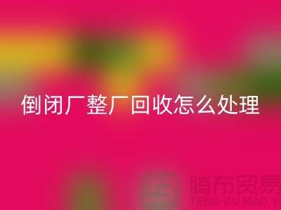 倒闭厂整厂星空手机入口怎么处理好？-上海腾布贸易-为您指路