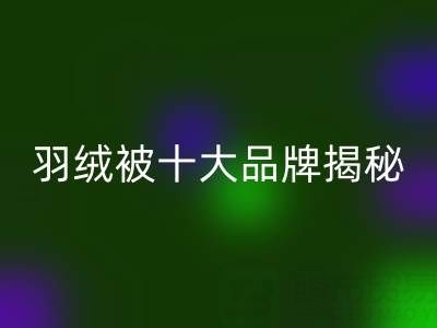 羽绒被十大品牌揭秘与普白鸭绒乐玩手机网页版登录入口的行业密码